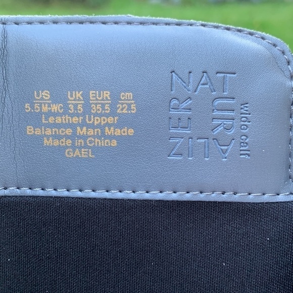 Naturalizer gael dark grey wide calf leather boots - Picture 11 of 16